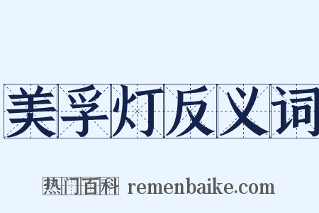 美孚灯反义词是什么意思的图片